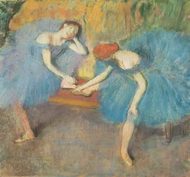 Two Dancers at Rest or, Dancers in Blue